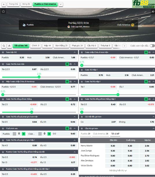fb88-ty-le-tran-dau-Puebla-vs-Club-America-21-02-2026