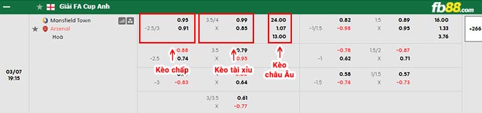 fb88-bảng kèo trận đấu Mansfield vs Arsenal