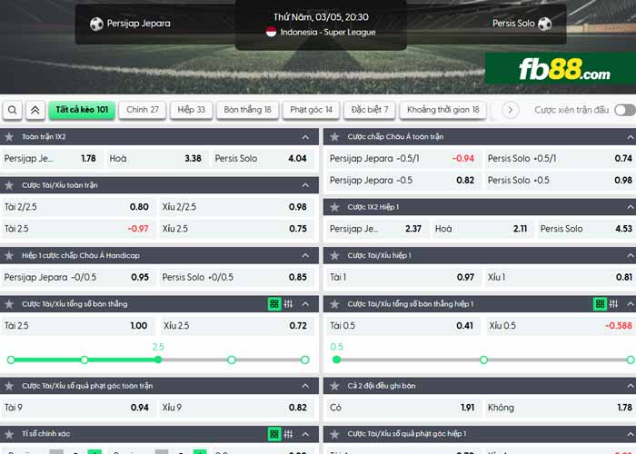 fb88-chi tiết kèo trận đấu Persijap Jepara vs Persis Solo