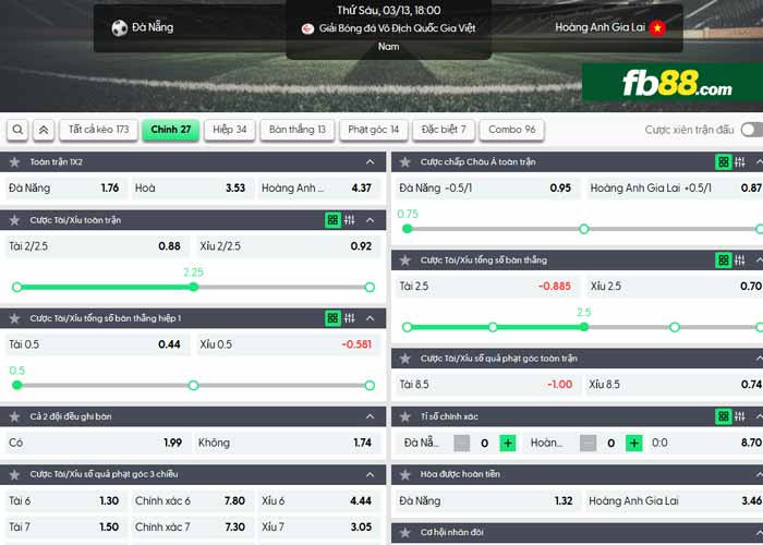 fb88-bảng kèo trận đấu SHB Đà Nẵng vs Hoàng Anh Gia Lai