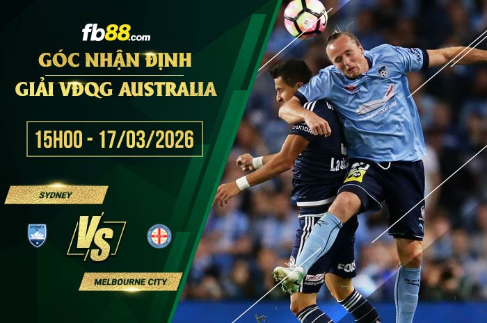 fb88-soi kèo Sydney vs Melbourne City
