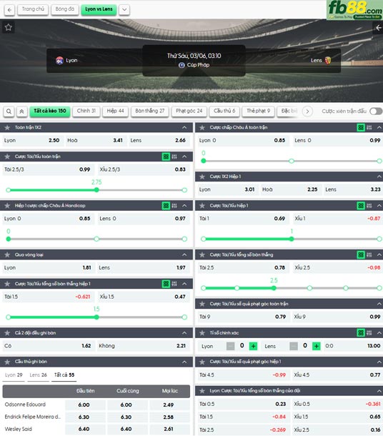fb88-ty-le-tran-dau-Lyon-vs-Lens-06-03-2026