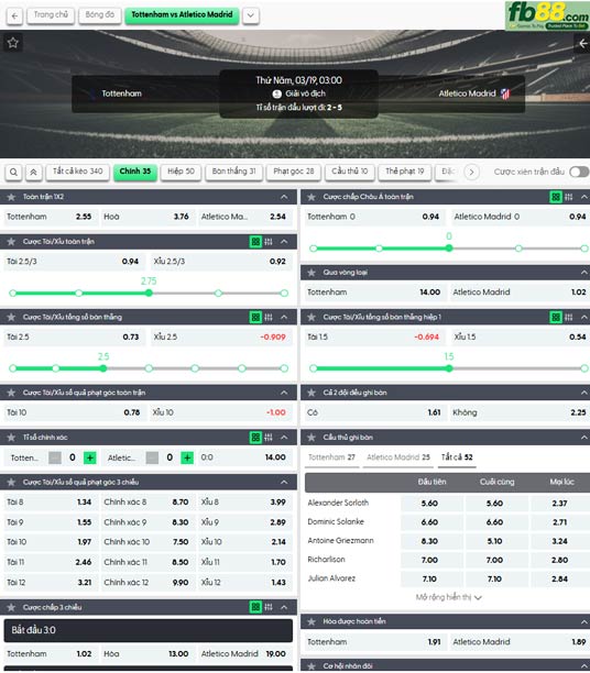 fb88-thong-so-tran-dau-Tottenham-vs-Atletico-Madrid-19-03-2026