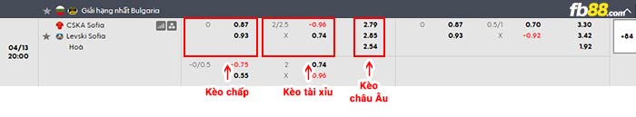 fb88-bảng kèo trận đấu CSKA Sofia vs Levski Sofia
