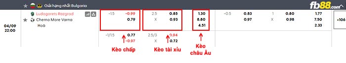 fb88-bảng kèo trận đấu Ludogorets vs Cherno More Varna