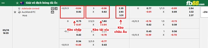 fb88-bảng kèo trận đấu Adelaide vs Auckland