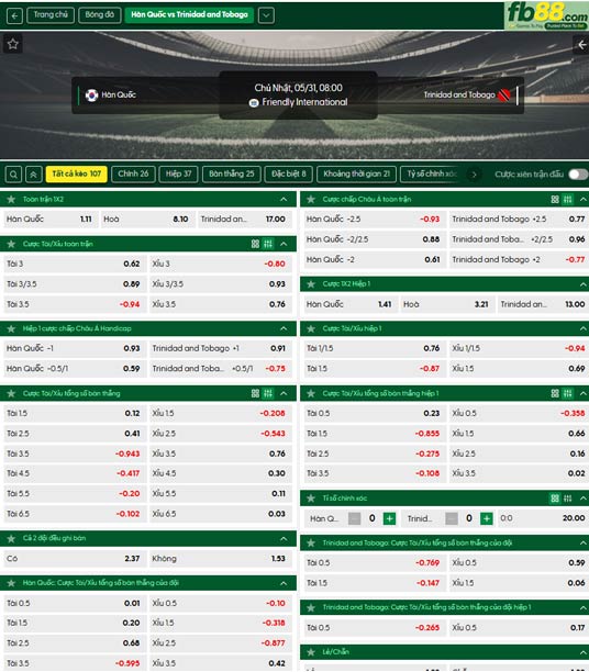 fb88-ty-le-tran-dau-Han-Quoc-vs-Trinidad-&-Tobago-30-05-2026