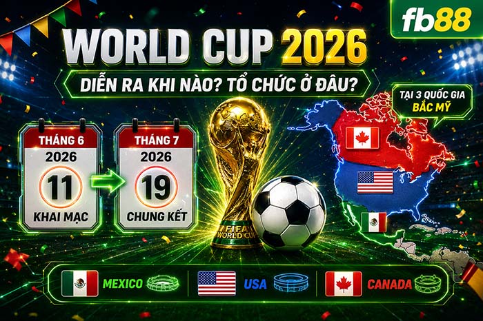 FB88-World Cup 2026 diễn ra khi nào ở đâu