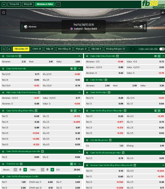 fb88-ty-le-tran-dau-Akranes-vs-Valur-17-06-2026