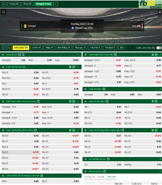 fb88-ty-le-tran-dau-Senegal-vs-Iraq-27-06-2026