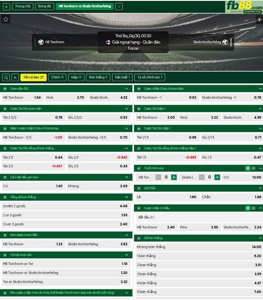 fb88-ty-le-tran-dau-Torshavn-vs-Skala-IF-30-06-2026
