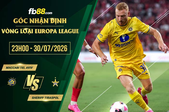 fb88-chi tiết kèo trận đấu Maccabi Tel Aviv vs Sheriff Tiraspol
