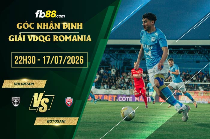 fb88-soi kèo Voluntari vs Botosani