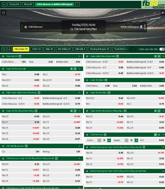 fb88-ty-le-tran-dau-CSKA-Moscow-vs-Baltika-Kaliningrad-25-07-2026