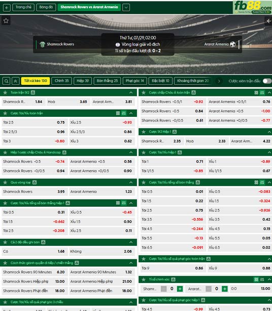 fb88-ty-le-tran-dau-Shamrock-Rovers-vs-Ararat-Armenia-29-07-2026