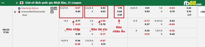 fb88-bảng kèo trận đấu Machida Zelvia vs Urawa Reds