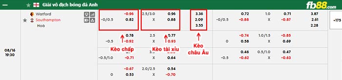 fb88-bảng kèo trận đấu Watford vs Southampton