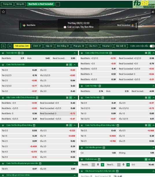 fb88-ty-le-tran-dau-Betis-vs-Sociedad-22-08-2026