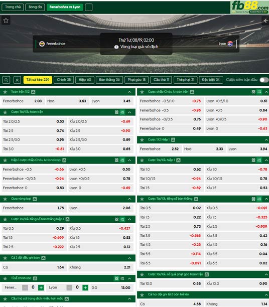 fb88-ty-le-tran-dau-Fenerbahce-vs-Lyon-19-08-2026