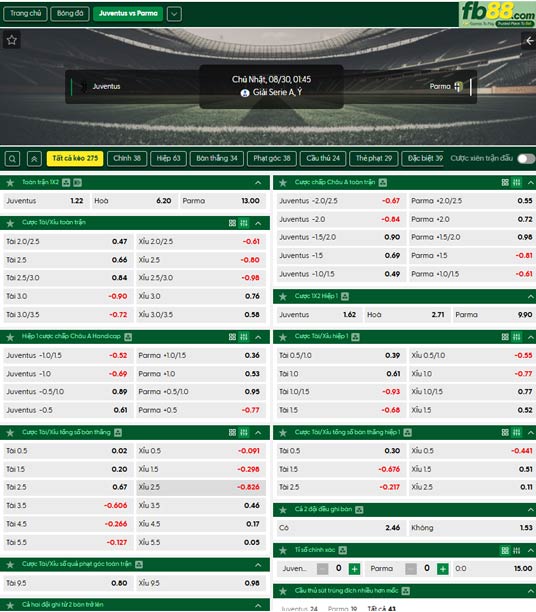 fb88-ty-le-tran-dau-Juventus-vs-Parma-30-08-2026