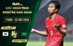 fb88-soi kèo U23 Hàn Quốc vs U23 Saudi Arabia