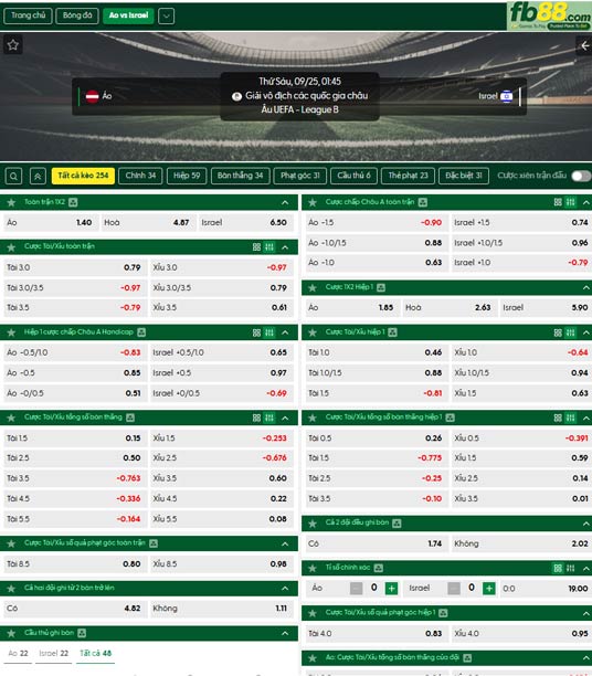 fb88-ty-le-tran-dau-Ao-vs-Israel-25-09-2026