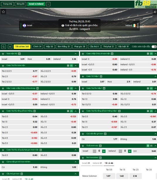 fb88-ty-le-tran-dau-Israel-vs-CH-Ailen-28-09-2026