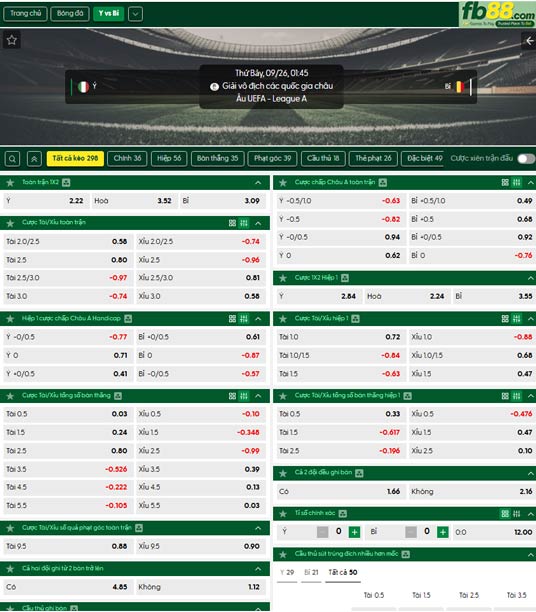 fb88-ty-le-tran-dau-Italia-vs-Bi-26-09-2026