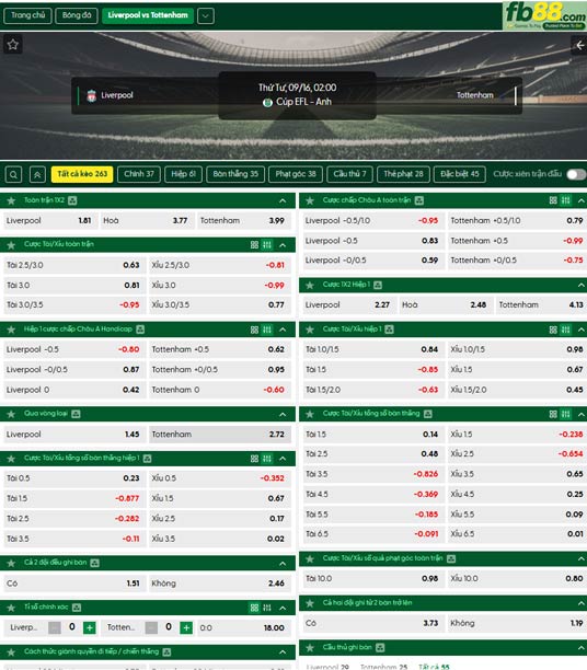 fb88-ty-le-tran-dau-Liverpool-vs-Tottenham-16-09-2026