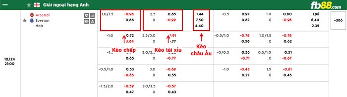 fb88-bảng kèo trân đấu Arsenal vs Everton