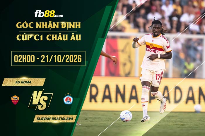 fb88-soi kèo AS Roma vs Slovan Bratislava