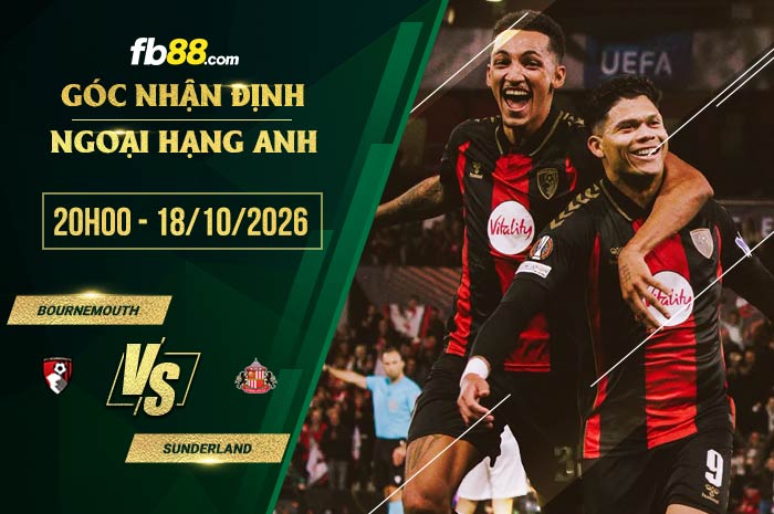 fb88-soi kèo Bournemouth vs Sunderland