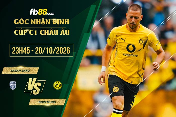 fb88-soi kèo Sabah Baku vs Dortmund