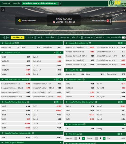 fb88-ty-le-tran-dau-Dortmund-vs-Frankfurt-24-10-2026