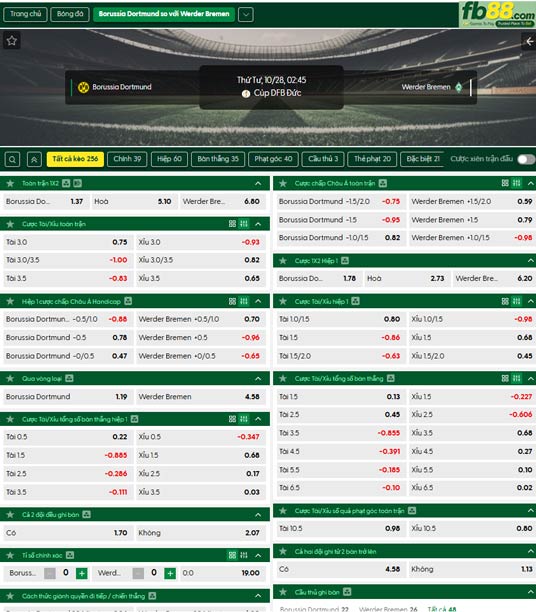 fb88-ty-le-tran-dau-Dortmund-vs-Werder-Bremen-28-10-2026