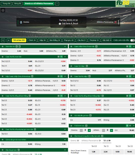 fb88-thong-so-tran-dau-Gremio-vs-Atletico-Paranaense-30-10-2026