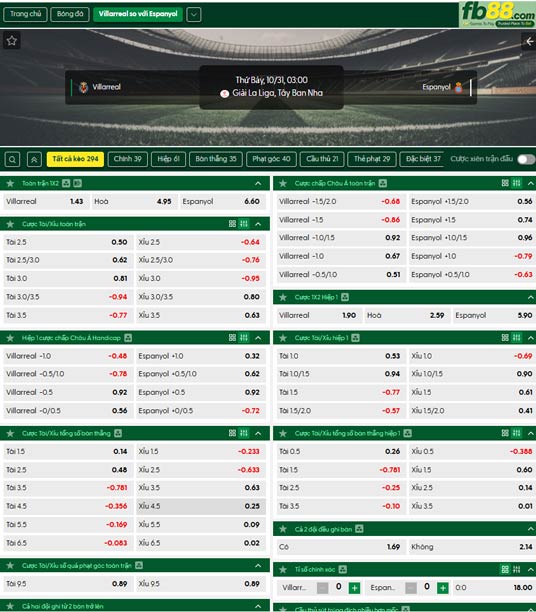 fb88-ty-le-tran-dau-Villarreal-vs-Espanyol-31-10-2026